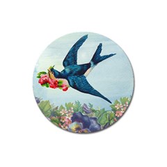 Blue Bird Magnet 3  (round)