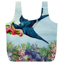 Blue Bird Full Print Recycle Bag (xl) by vintage2030