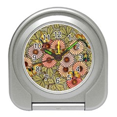 Flower And Butterfly Travel Alarm Clock by vintage2030