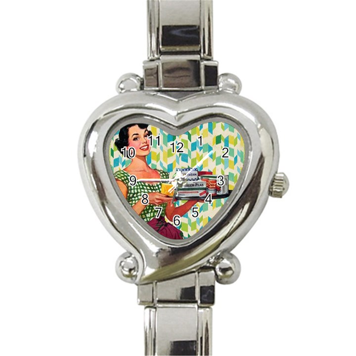 Retro Cokk Heart Italian Charm Watch