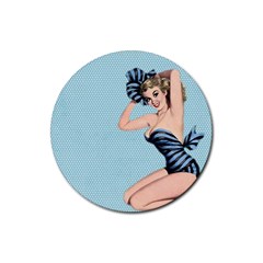 Retro 1107640 960 720 Rubber Coaster (round)  by vintage2030