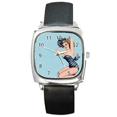 Retro 1107640 960 720 Square Metal Watch by vintage2030