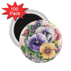 Lowers Pansy 2 25  Magnets (100 Pack)  by vintage2030