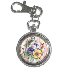 Lowers Pansy Key Chain Watches by vintage2030