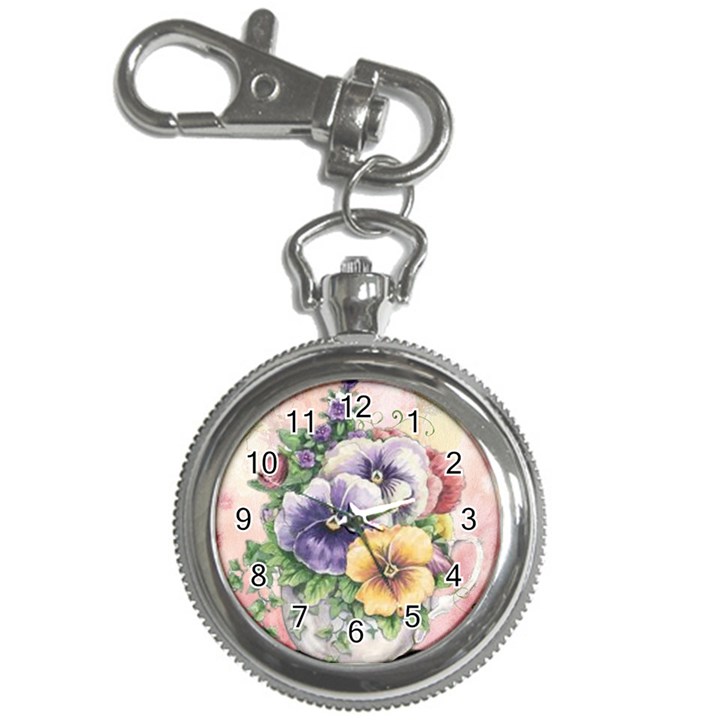 Lowers Pansy Key Chain Watches