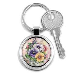 Lowers Pansy Key Chains (round)  by vintage2030