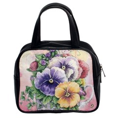 Lowers Pansy Classic Handbag (two Sides) by vintage2030