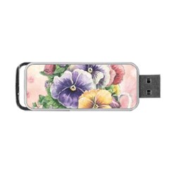 Lowers Pansy Portable Usb Flash (one Side) by vintage2030