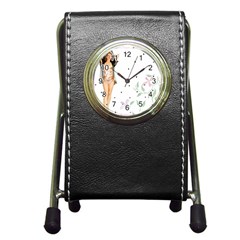 Retro 1410690 1920 Pen Holder Desk Clock by vintage2030