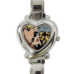 Kiss Kiss Heart Italian Charm Watch by vintage2030