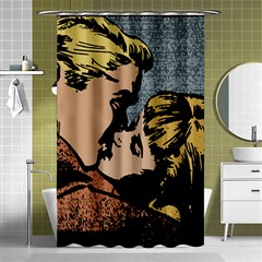 Kiss Kiss Shower Curtain 48  X 72  (small)  by vintage2030