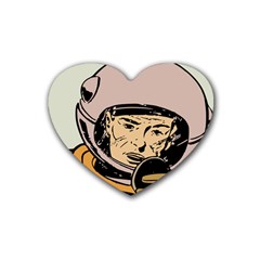 Astronaut Retro Heart Coaster (4 Pack)  by vintage2030