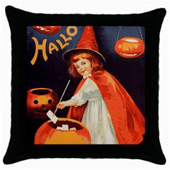 Haloweencard2 Throw Pillow Case (black) by vintage2030