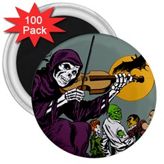 Playing Skeleton 3  Magnets (100 Pack) by vintage2030