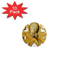 Gold Octopus 1  Mini Magnet (10 pack) 