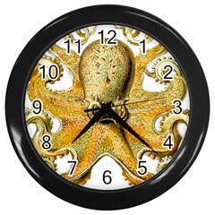 Gold Octopus Wall Clock (Black)