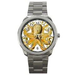 Gold Octopus Sport Metal Watch