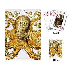 Gold Octopus Playing Card