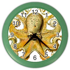 Gold Octopus Color Wall Clock by vintage2030