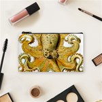 Gold Octopus Cosmetic Bag (Small) Front