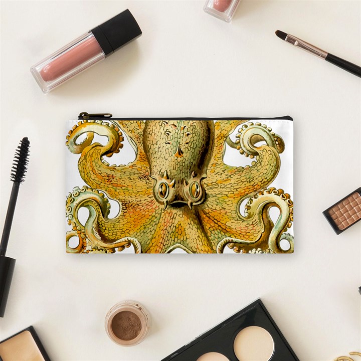 Gold Octopus Cosmetic Bag (Small)