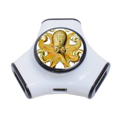 Gold Octopus 3-Port USB Hub