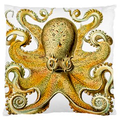 Gold Octopus Standard Flano Cushion Case (One Side)