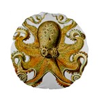 Gold Octopus Standard 15  Premium Flano Round Cushions Back