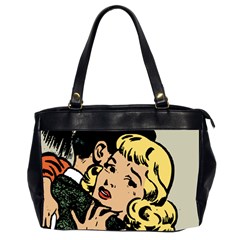 Hugging Retro Couple Oversize Office Handbag (2 Sides)