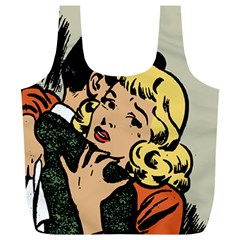 Hugging Retro Couple Full Print Recycle Bag (xl) by vintage2030