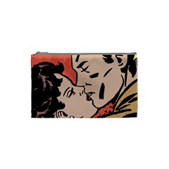 Retrocouplekissing Cosmetic Bag (small) by vintage2030