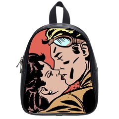 Retrocouplekissing School Bag (small) by vintage2030