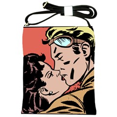 Retrocouplekissing Shoulder Sling Bag by vintage2030