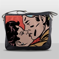 Retrocouplekissing Messenger Bag by vintage2030