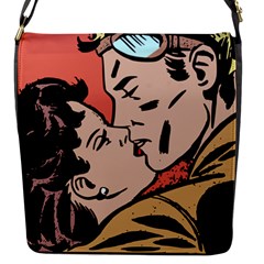 Retrocouplekissing Flap Closure Messenger Bag (s) by vintage2030