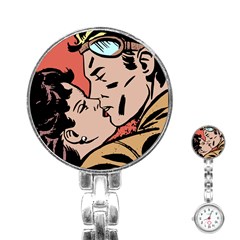 Retrocouplekissing Stainless Steel Nurses Watch