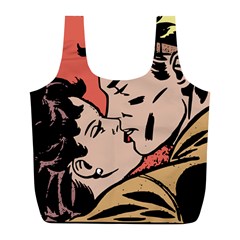 Retrocouplekissing Full Print Recycle Bag (l) by vintage2030