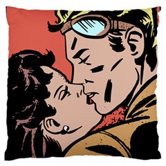 Retrocouplekissing Large Flano Cushion Case (two Sides) by vintage2030