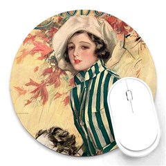 Cosmopolitan Fc November 1917 Round Mousepads by vintage2030