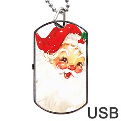 Santa Claus 1827265 1920 Dog Tag Usb Flash (one Side) by vintage2030