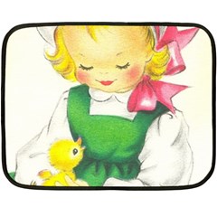 Girl 1731722 1920 Double Sided Fleece Blanket (mini)  by vintage2030