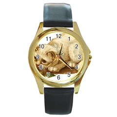 Cat 1827211 1920 Round Gold Metal Watch by vintage2030