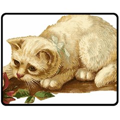 Cat 1827211 1920 Fleece Blanket (medium)  by vintage2030