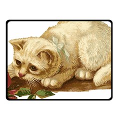 Cat 1827211 1920 Fleece Blanket (small) by vintage2030