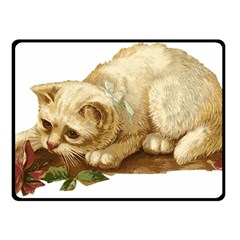 Cat 1827211 1920 Double Sided Fleece Blanket (small)  by vintage2030