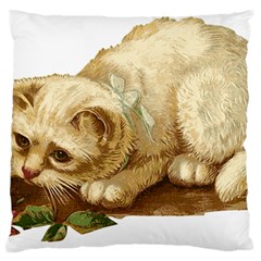 Cat 1827211 1920 Large Flano Cushion Case (two Sides) by vintage2030