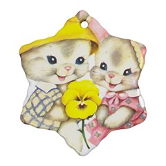 Rabbits 1731749 1920 Snowflake Ornament (two Sides) by vintage2030