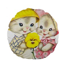 Rabbits 1731749 1920 Standard 15  Premium Round Cushions by vintage2030