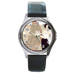 Woman 1503387 1920 Round Metal Watch by vintage2030