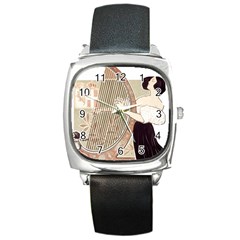 Woman 1503387 1920 Square Metal Watch by vintage2030